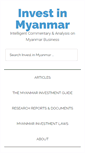 Mobile Screenshot of investinmyanmar.com